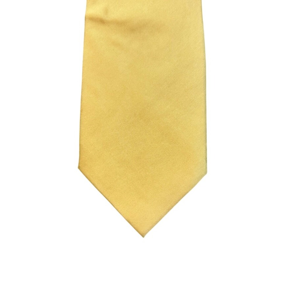 Yellow Solid Silk Men's Tie